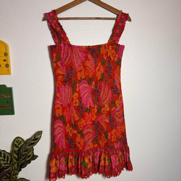 FARM Rio Colorful Floral Ruffle Mini Dress - Picture 12 of 12